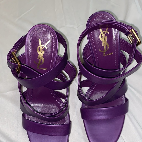 Yves Saint Laurent High Heel purple gold - Picture 3 of 10